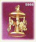 14K Gold 3D Carousel Charm