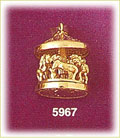 14Kt Gold 3D Carousel W/Horses Charm