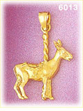 14K Gold Donkey Carousel Charm