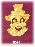 14K Gold Clown W/Top Hat Charm