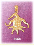 14K Gold Auguste Clown Face Charm