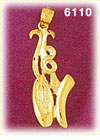 14K Gold Pair Of Ballet Slippers Charm
