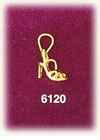 14K Gold 3D Women's High Heels Charm