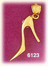 14K Gold 3D Stiletto Heels Shoe Charm