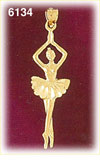 14K Gold Ballerina On Point Charm