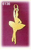 14K Gold Dancing Ballerina Charm