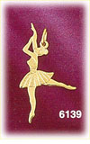 14K Gold Graceful Ballet Dancer Charm