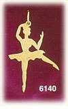 14K Gold Ballerina Charm