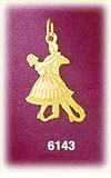 14K Gold Couple Dancing Charm