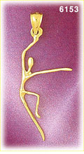 14K Gold Dancer Charm