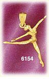 14K Gold Leaping Dancer Charm