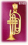 14K Gold Trumpet 3D Charm