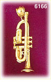 14K Gold Brass Trumpet 3D Charm