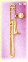 14K Gold Trombone Charm
