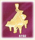 14K Gold Piano Charm