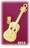 14K Gold Guitar Charm