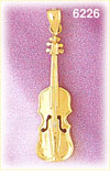 14K Gold Violin Charm