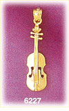 14K Gold Musical Violin Charm