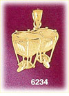 14K Gold Drums Charm