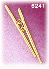 14K Gold 3D Drumsticks Charm