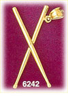 14K Gold Drumsticks 3D Charm