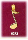 14K Gold Eighth Note Charm