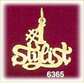 14K Gold #1 Stylist Charm