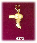 14K Gold 3D Hair Dryer Charm