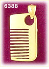 14K Gold 3D Hair Comb Charm