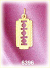 14K Gold Razor Charm