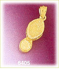 14K Gold 3D Loup Charm