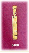 14K Gold Ruler Charm