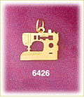 14K Gold Sewing Machine Charm