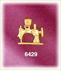 14K Gold 3D Sewing Machine Charm