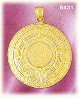 14K Gold Sundial Charm