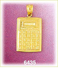 14K Gold Calculator Charm