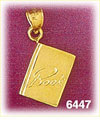 14K Gold Book Charm