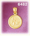14K Gold Peace Charm
