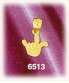 14K Gold Hand Symbol I Love You  Charm