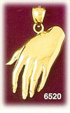 14K Gold Hand Charm