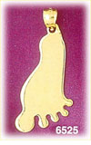 14K Gold Foot Charm