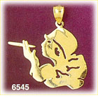 14K Gold Old Fashioned Cigarette Charm
