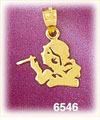 14K Gold Smoker Smoking A Cigarette Charm