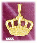 14K Gold Imperial Crown Charm