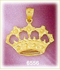 14K Gold Royal Crown Charm
