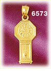14K Gold Striking Clock Charm
