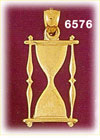 14K Gold Hour Glass Charm