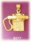 14K Gold Telephone Charm