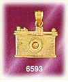 14K Gold Camera 3D Charm