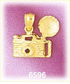 14K Gold Picture Camera Charm